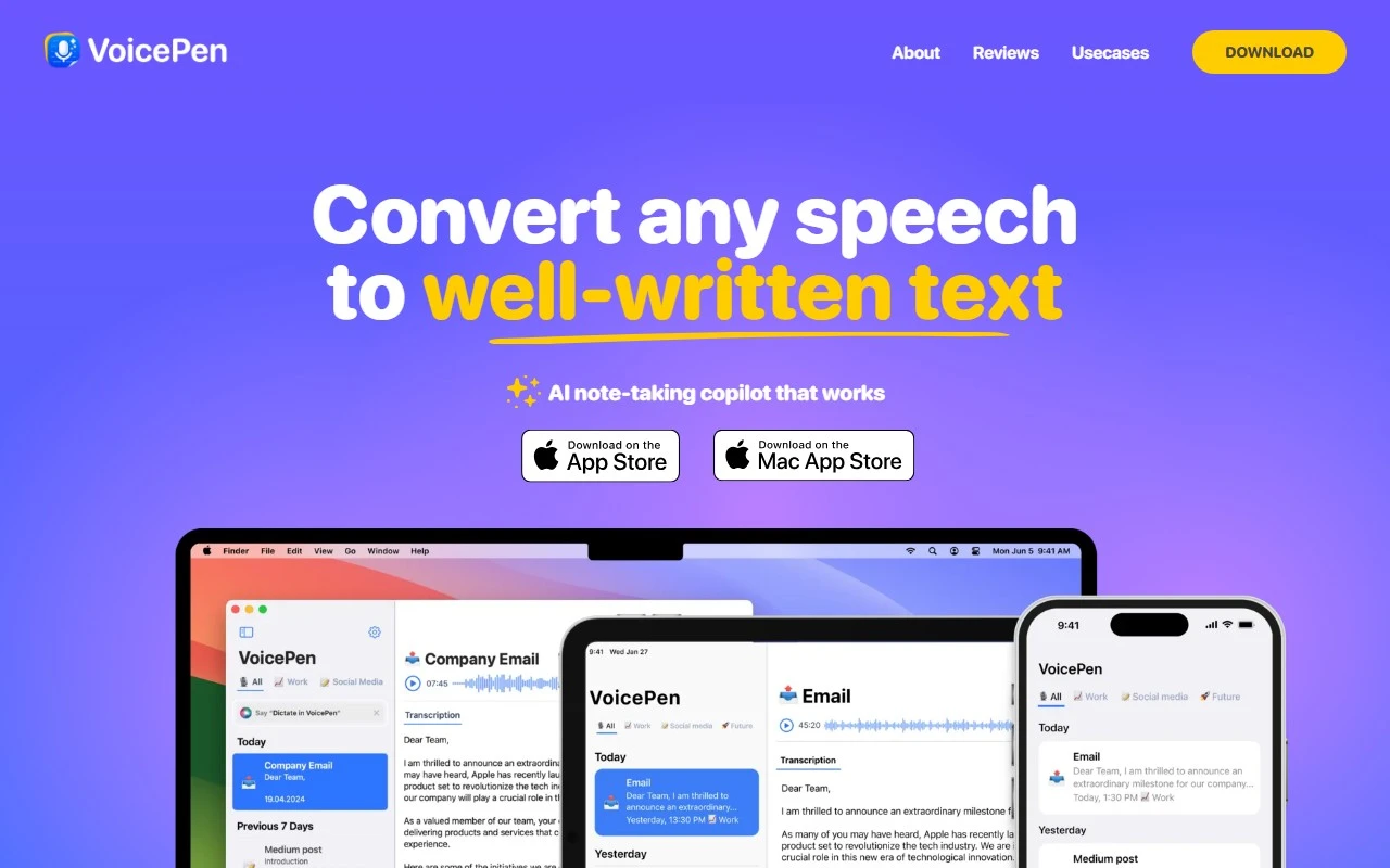 Voice Pen: Speech to Text AI Voice Pen: Speech to Text AI