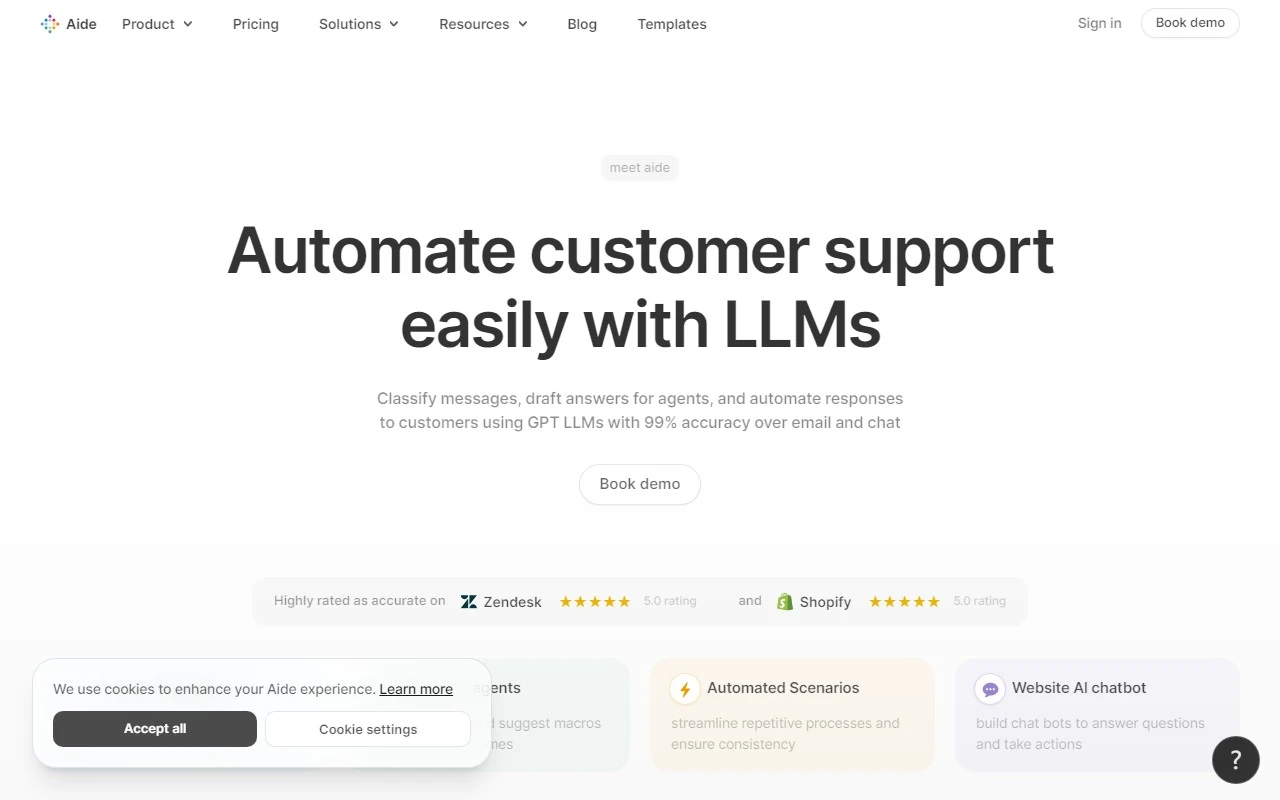 Aide - AI Integrations for Customer Support