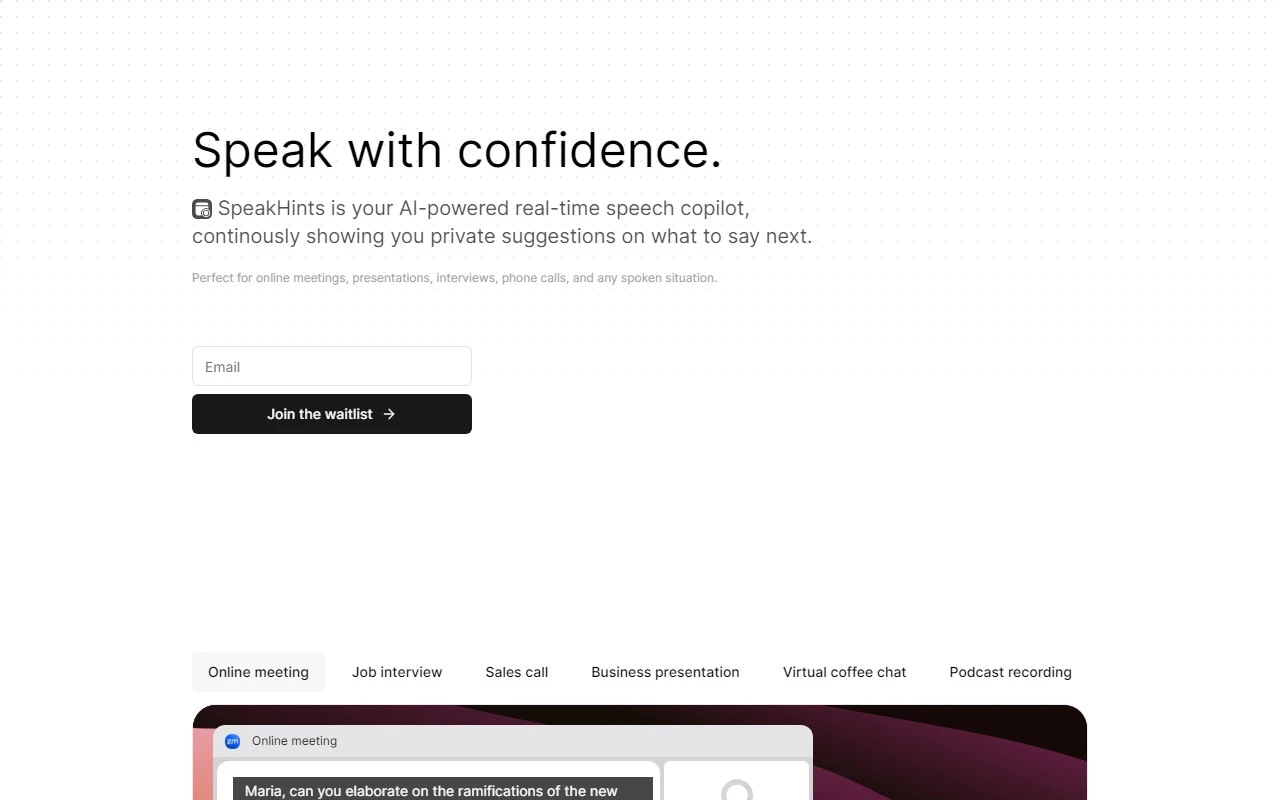 SpeakHints