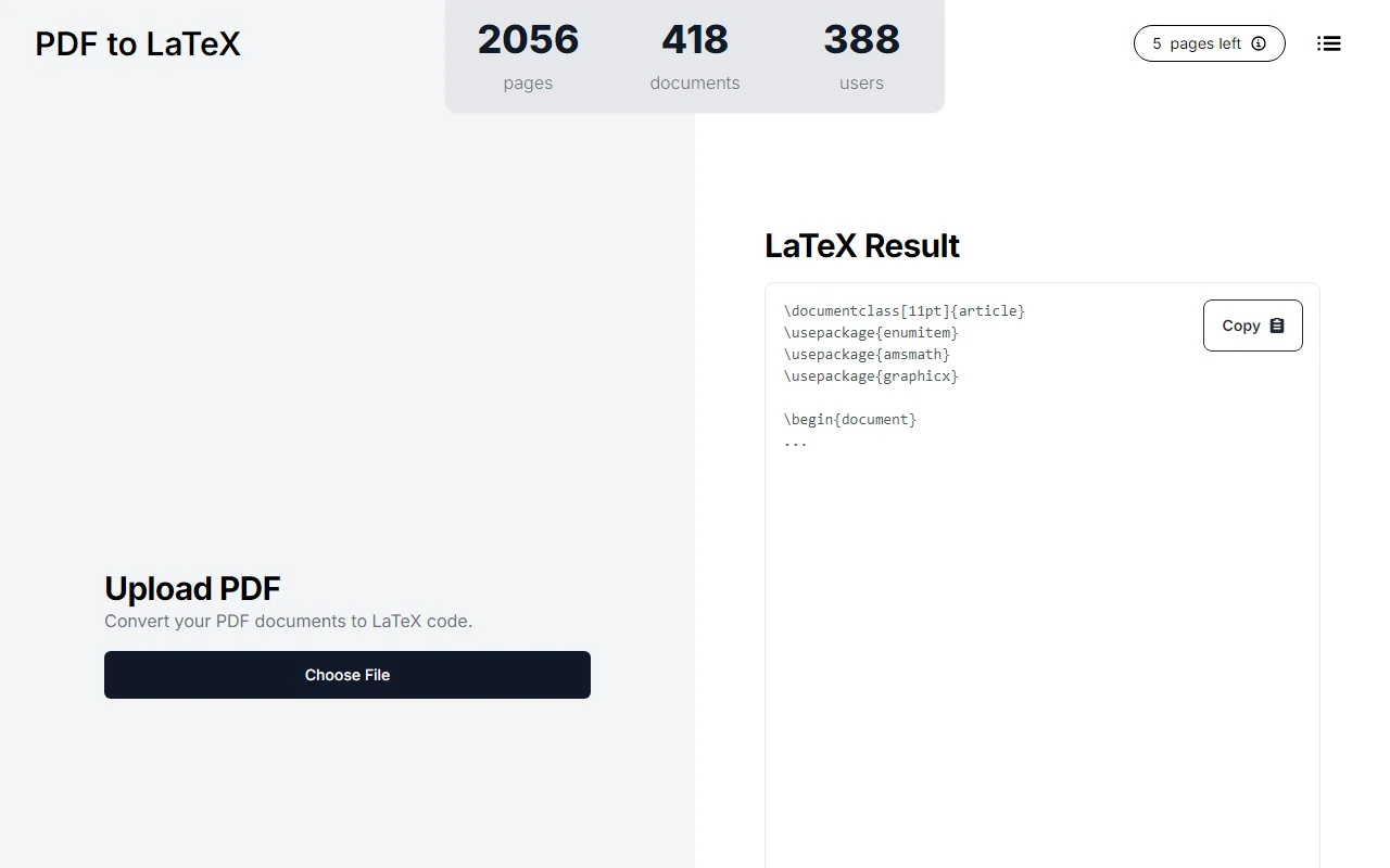 PDF to LaTeX