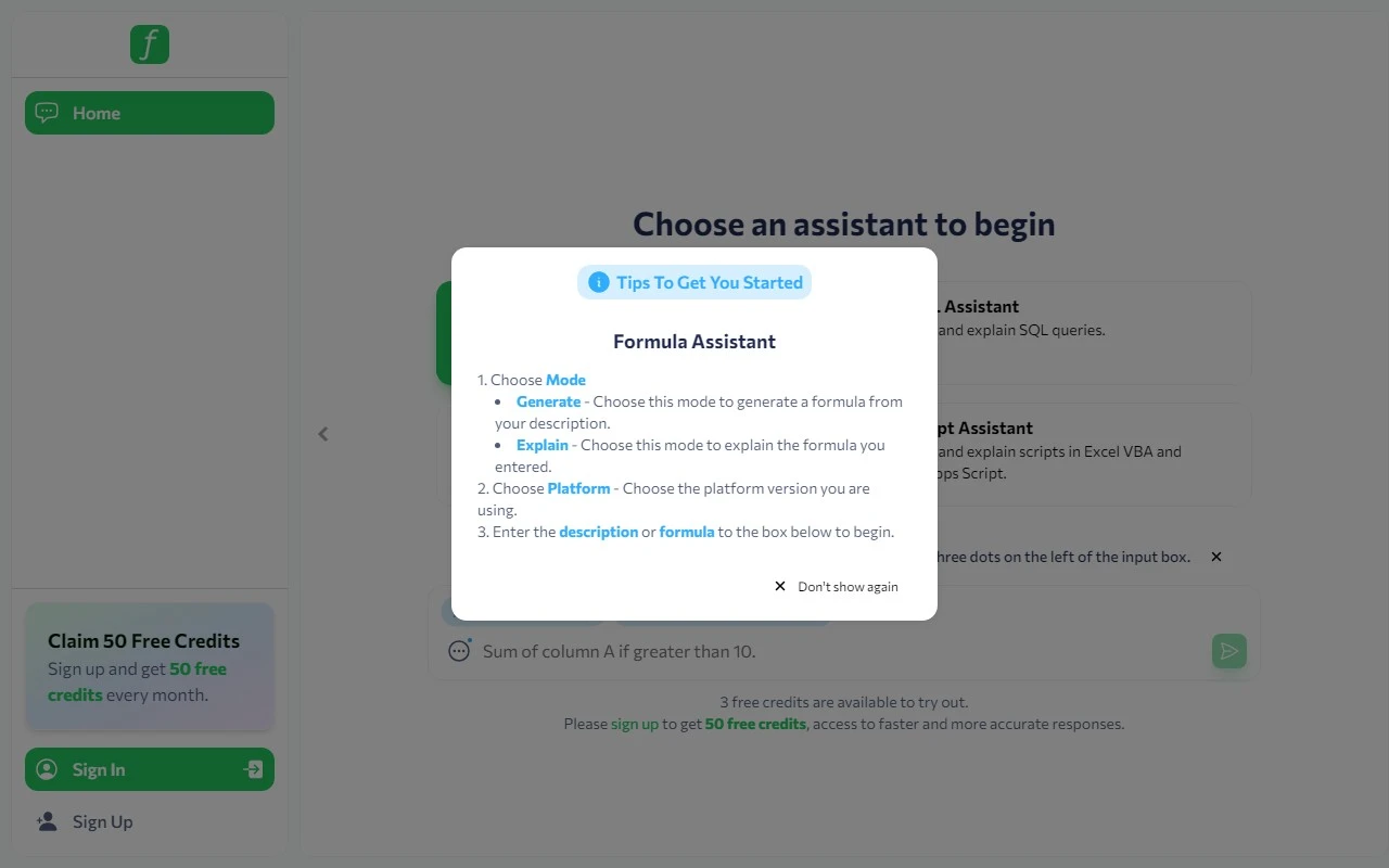 Formularizer - AI assistant for Excel, Google Sheets, and more