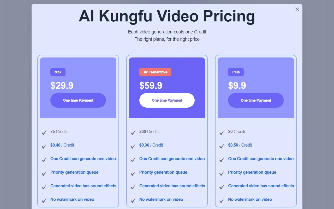 AI Kungfu Video Generator