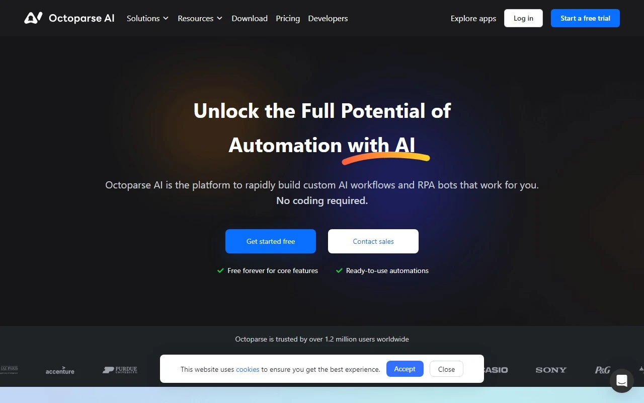 Octoparse AI - Workflow Automation Software