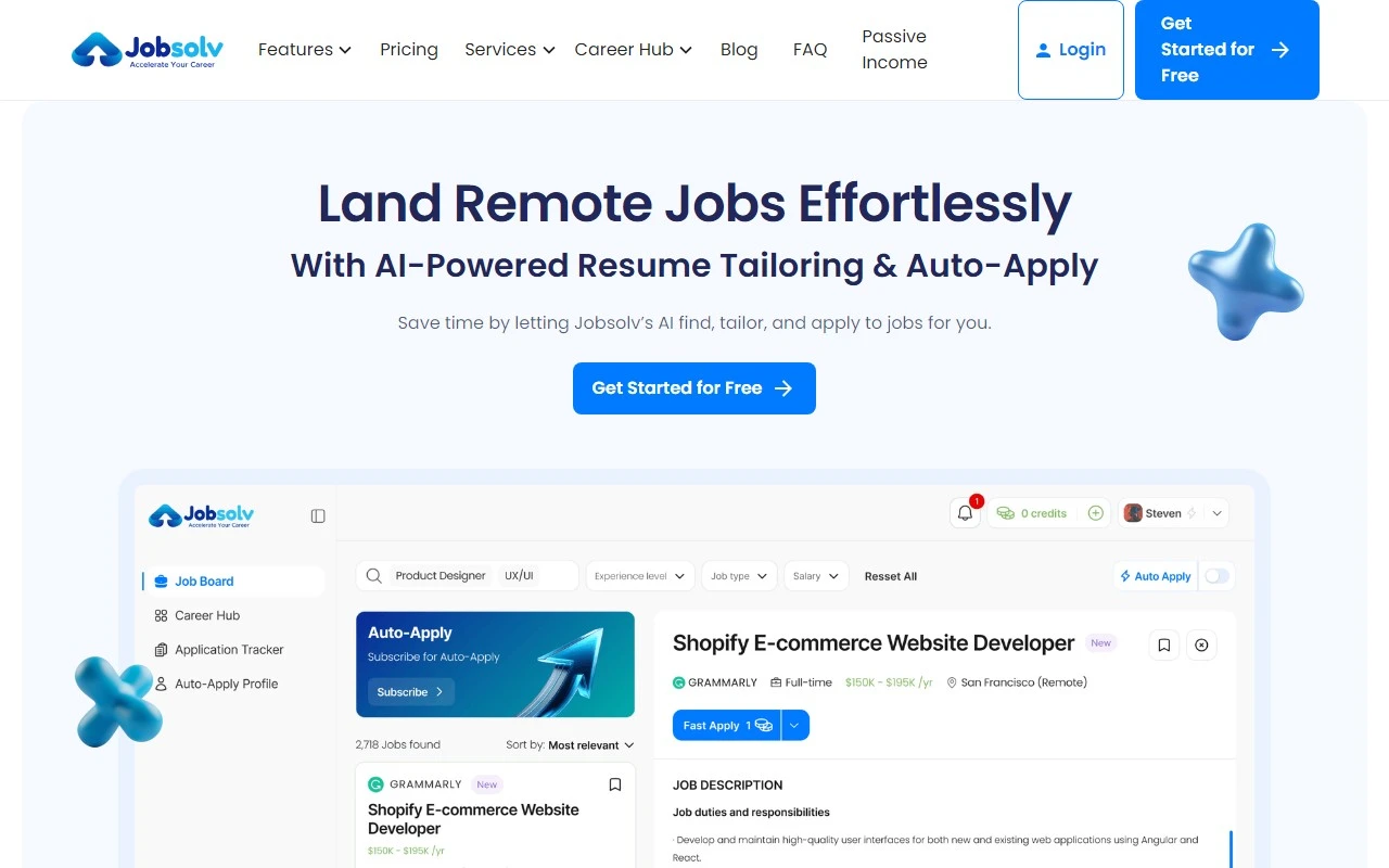 Jobsolv: Auto-Apply & Tailored Resumes