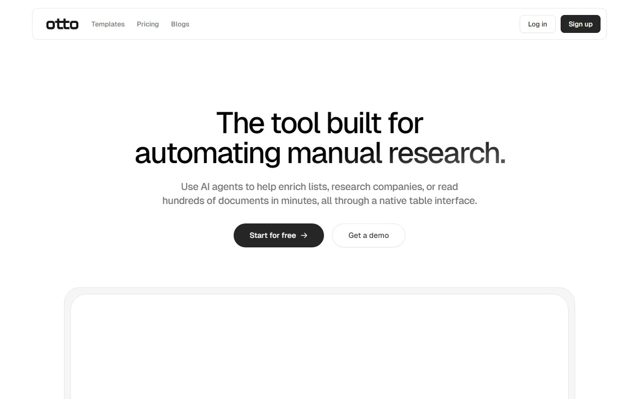 Otto AI Research Agent