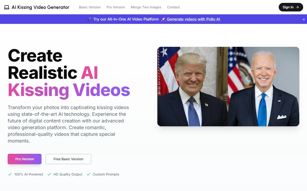 AI Kissing Video Generator